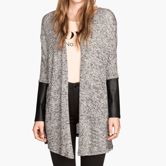 H\u0026M | Sweaters | Hm Faux Leather Sleeve 